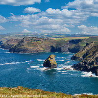 Buy canvas prints of Cornish Coastline by Janet Carmichael