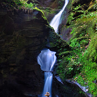 Buy canvas prints of Serene St Nectan Waterfall by Janet Carmichael