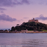 Buy canvas prints of Sunset over St Michael's Mount by Janet Carmichael