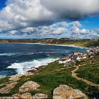 Buy canvas prints of The Walk into Sennen Cove by Janet Carmichael
