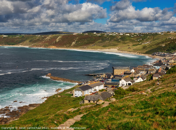 Captivating Cornish coastline Picture Board by Janet Carmichael