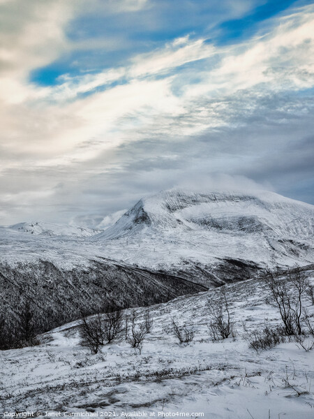 Majestic Tromsdalstinden Picture Board by Janet Carmichael