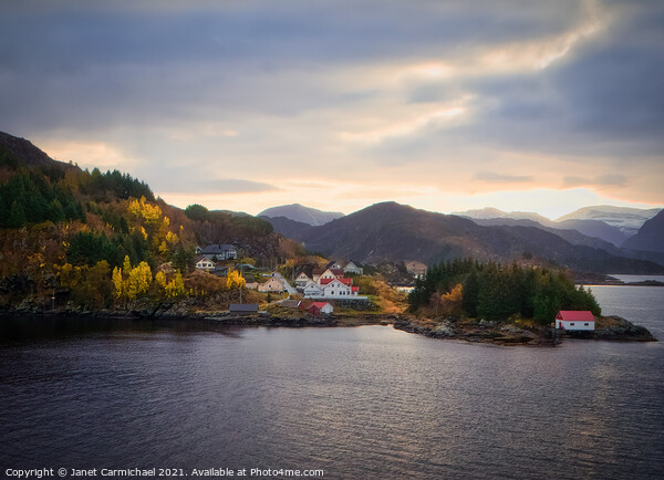 Majestic Autumn Fjordscapes Picture Board by Janet Carmichael