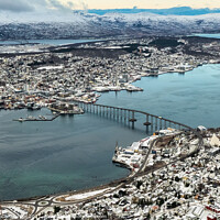 Buy canvas prints of Tromso From Above by Janet Carmichael