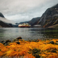 Buy canvas prints of Winter Cruise in the Norwegian Fjords by Janet Carmichael