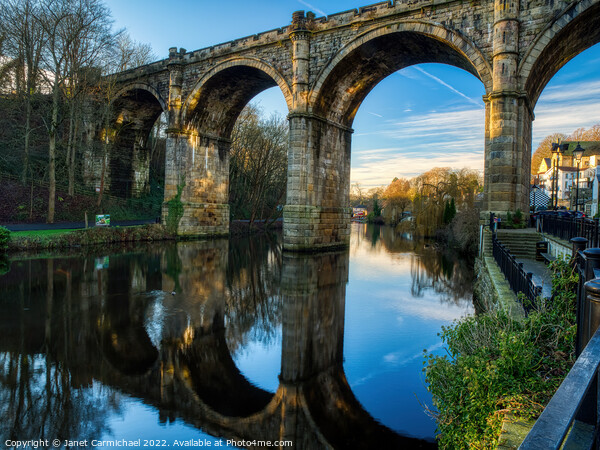 Knaresborough Viaduct Arches Picture Board by Janet Carmichael