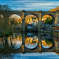 Buy canvas prints of Knaresborough Viaduct Reflections by Janet Carmichael