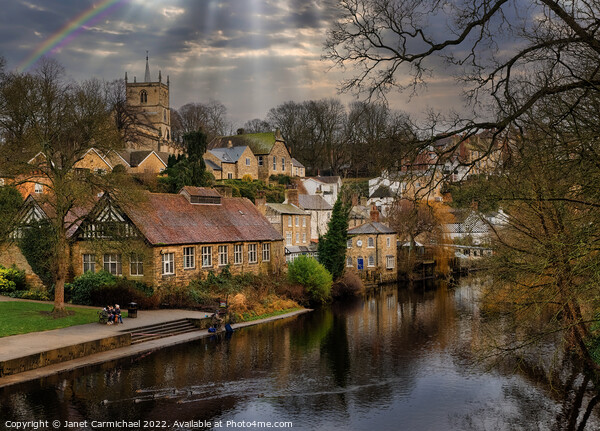 The River Nidd in Knaresborough Picture Board by Janet Carmichael