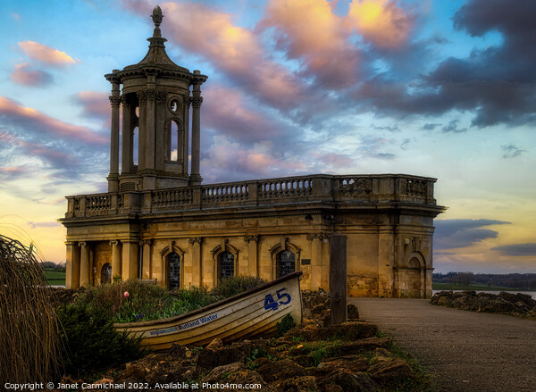 Normanton Church at Sunset Picture Board by Janet Carmichael