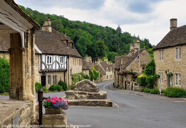 Discover the Historic Charm of Castle Combe Picture Board by Janet Carmichael