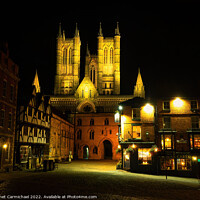 Buy canvas prints of Lincoln Cathedral at Night by Janet Carmichael