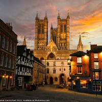 Buy canvas prints of Majestic Lincoln Cathedral at Sunset by Janet Carmichael