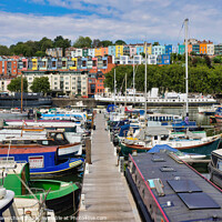 Buy canvas prints of The Colourful Bustle of Bristol Marina by Janet Carmichael
