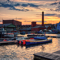 Buy canvas prints of Maritime Sunset at Underfall Yard by Janet Carmichael