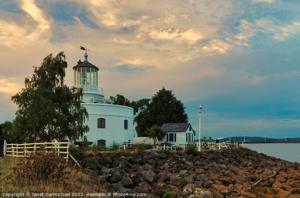 West Usk Lighthouse Picture Board by Janet Carmichael
