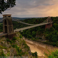 Buy canvas prints of Majestic Sunset over Clifton Bridge by Janet Carmichael
