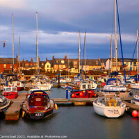 Buy canvas prints of Bright and Bold Arbroath Harbour by Janet Carmichael