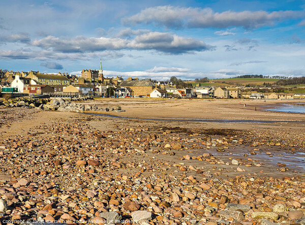 Sunny Stonehaven Beach Picture Board by Janet Carmichael