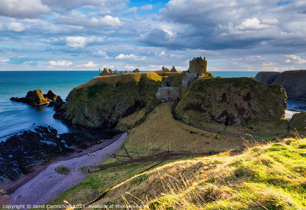 The Mighty Ruins of Dunnottar Castle Picture Board by Janet Carmichael