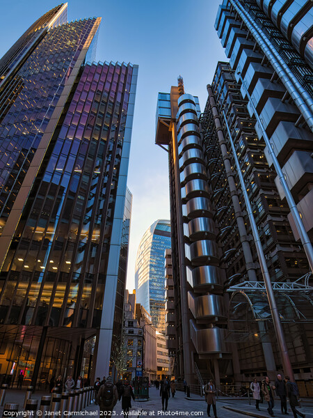Dazzling London Financial District Picture Board by Janet Carmichael