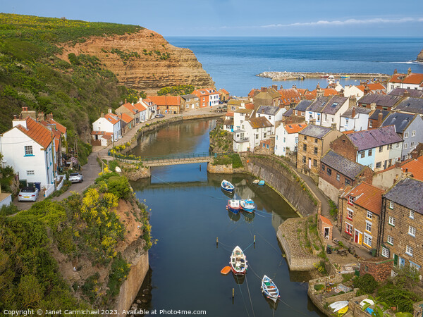 Staithes Picture Board by Janet Carmichael