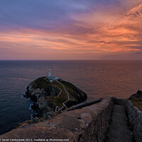 Buy canvas prints of South Stack Lighthouse Descent by Janet Carmichael