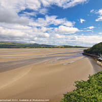Buy canvas prints of Portmeirion Beach and Hotel by Janet Carmichael