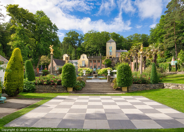 The Iconic Portmeirion Chessboard Picture Board by Janet Carmichael