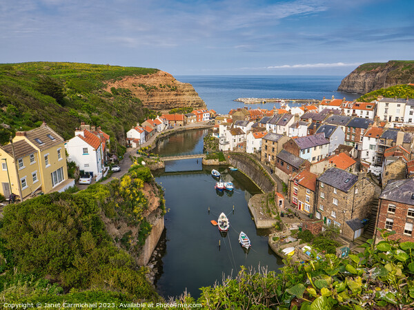 Stunning Staithes Picture Board by Janet Carmichael