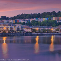 Buy canvas prints of Sunset Skies over the Coloured Houses of Bristol by Janet Carmichael