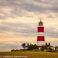 Buy canvas prints of Last Light at Happisburgh Lighthouse by Janet Carmichael