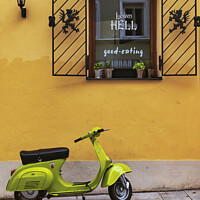 Buy canvas prints of European Scooter Cool by Janet Carmichael