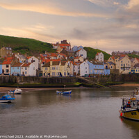 Buy canvas prints of Staithes Waterfront and Beach by Janet Carmichael