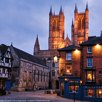 Buy canvas prints of Evening at Lincoln Cathedral Quarter by Janet Carmichael