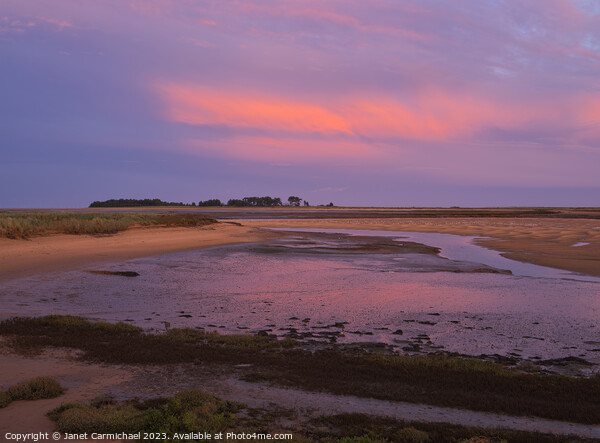 Stunning Sunset Skies over Wells Next the Sea Estuary Picture Board by Janet Carmichael