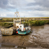 Buy canvas prints of Working Fishing Boats in Norfolk by Janet Carmichael