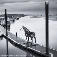 Buy canvas prints of Mystical Lifeboat Horse Sculpture at Wells Next the Sea by Janet Carmichael