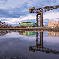 Buy canvas prints of Clyde Waterfront in Glasgow by Janet Carmichael