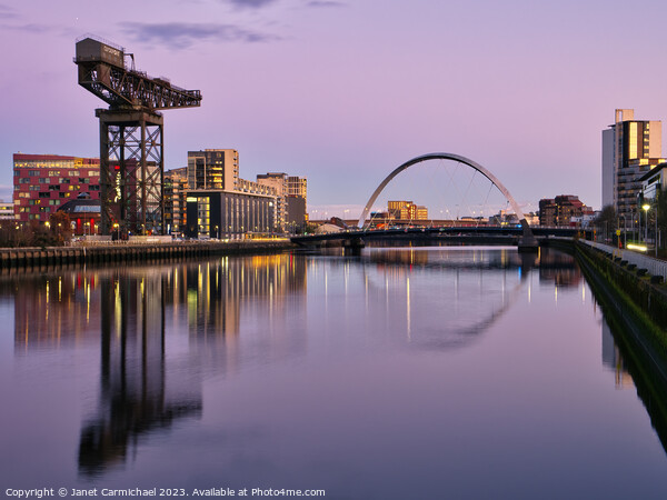 An Evening Clydeside in Glasgow Picture Board by Janet Carmichael
