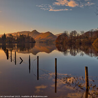 Buy canvas prints of Sunset Approaches at Derwentwater by Janet Carmichael