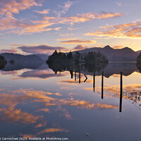 Buy canvas prints of Sunset over Derwentwater by Janet Carmichael