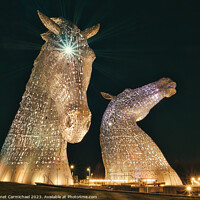 Buy canvas prints of Glorious in Gold Kelpies by Janet Carmichael