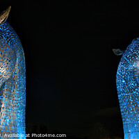 Buy canvas prints of The Kelpies Beautiful in Blue by Janet Carmichael