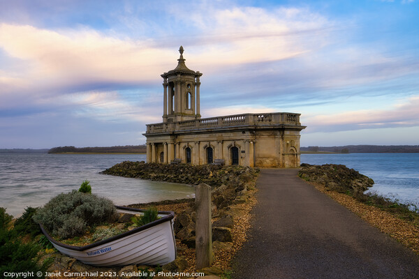 Early Morning at Rutland Water Picture Board by Janet Carmichael