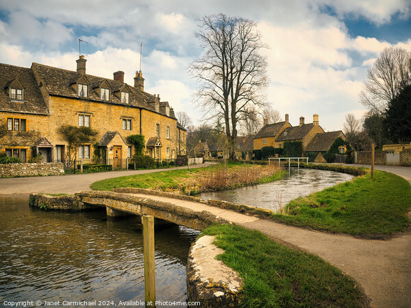 Lower Slaughter in the Cotswolds Picture Board by Janet Carmichael