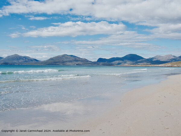 Luskentyre Beach, Sand and Sea Picture Board by Janet Carmichael