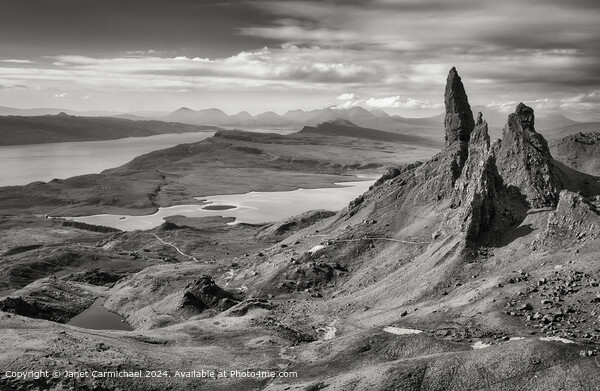 Old Man of Storr Landscape Picture Board by Janet Carmichael