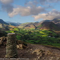Buy canvas prints of Catbells Summit - Lake District by Janet Carmichael