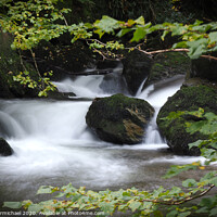 Buy canvas prints of Tranquil Autumn Cascade by Janet Carmichael