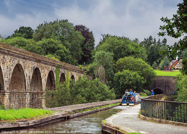Chirk Aqueduct and Viaduct Picture Board by Janet Carmichael